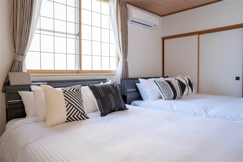 Bedroom with beds