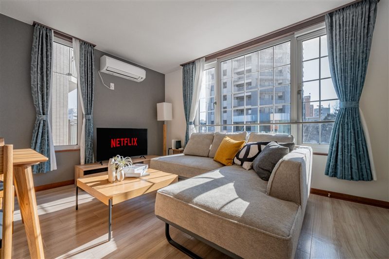 Living room seen from the window side