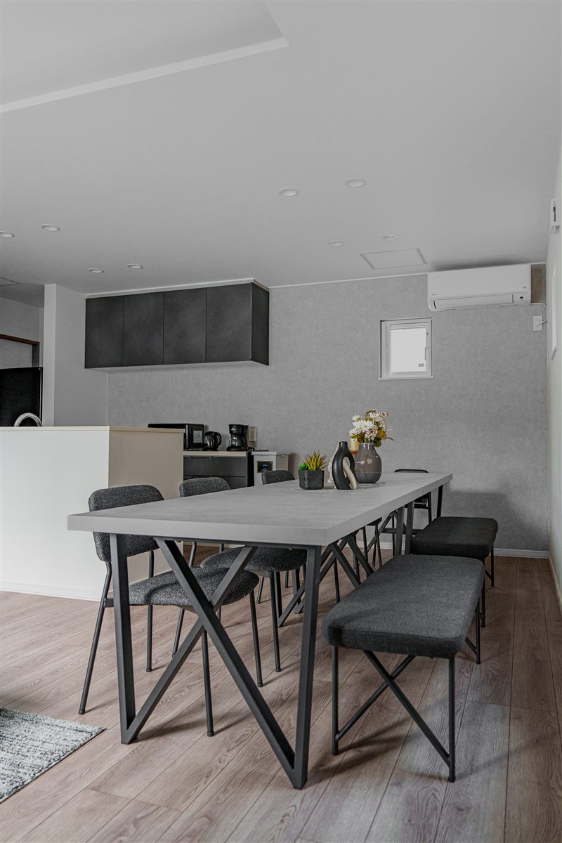 Dining table and chairs